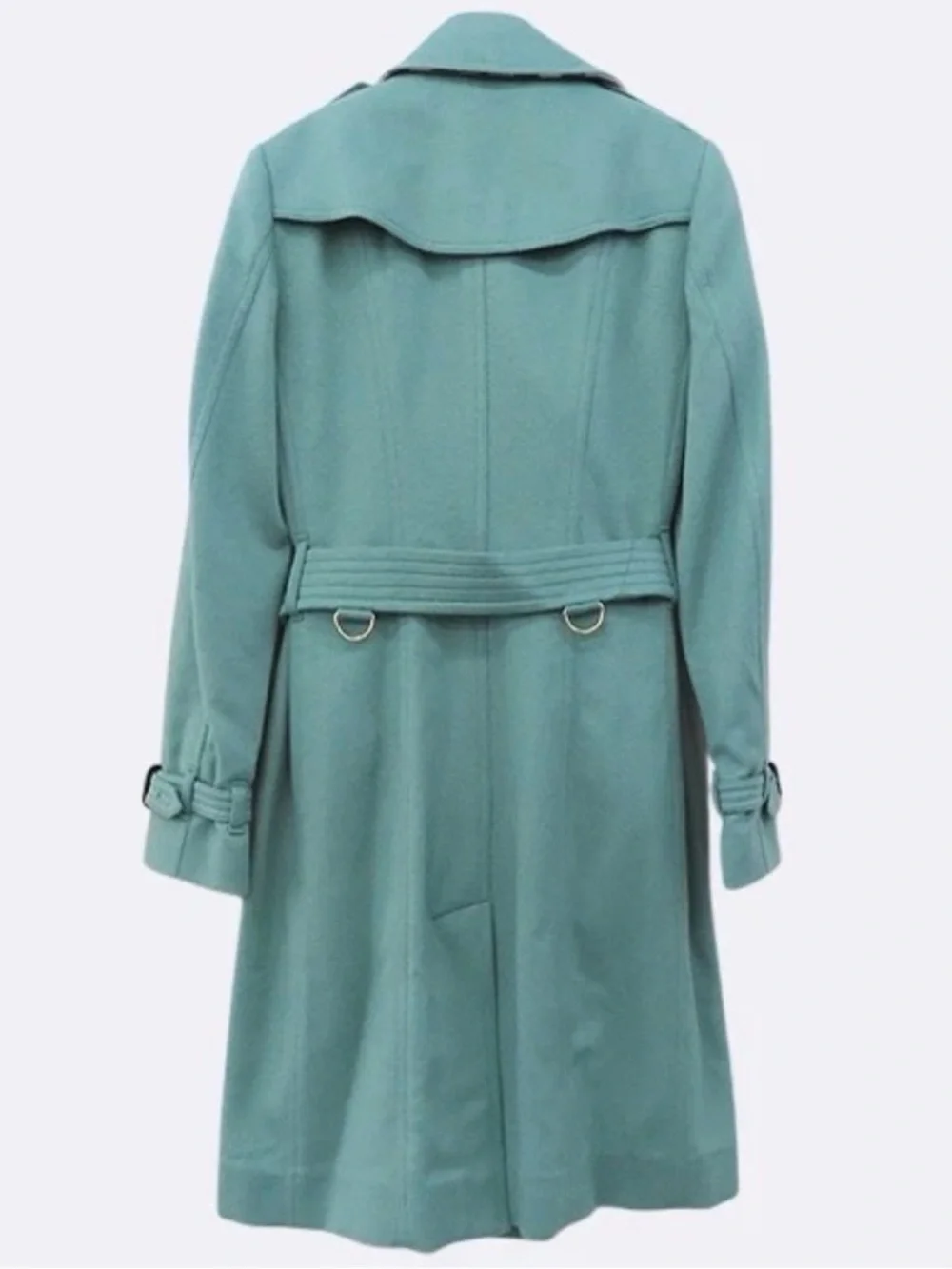 Burberry Soft Blue Cashmere Sandringham Coat - Picture 2 of 10